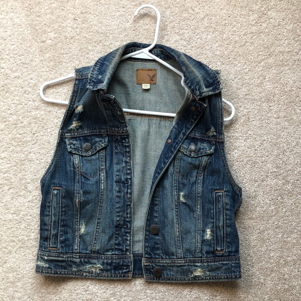 American eagle jean vest